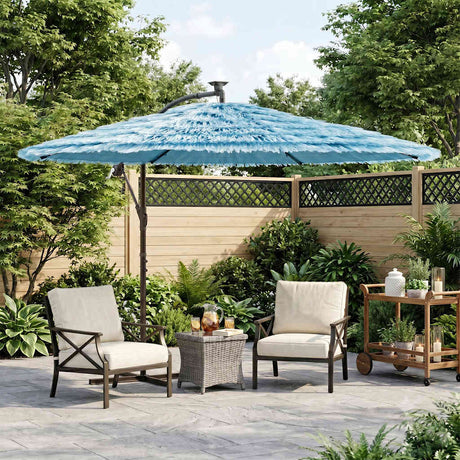 Vidaxl parasol met stalen paal 269x269x235 cm blauw