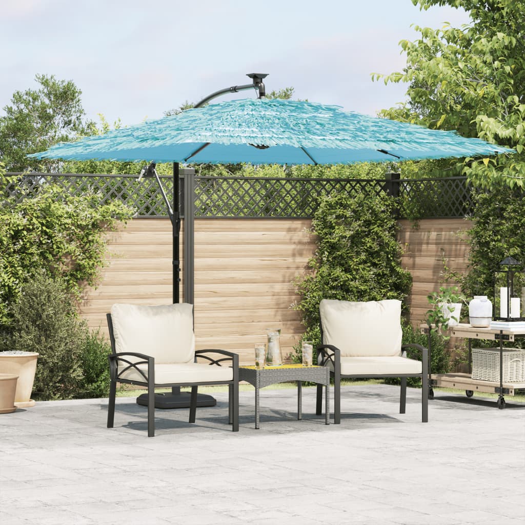 Vidaxl Parasol z jeklenim drogom 269x269x235 cm modra