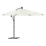 Vidaxl parasol met stalen paal 269x269x235 cm wit