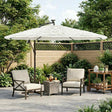 Vidaxl parasol met stalen paal 269x269x235 cm wit