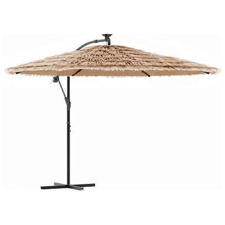 Vidaxl parasol met stalen paal 290x290x238 cm bruin