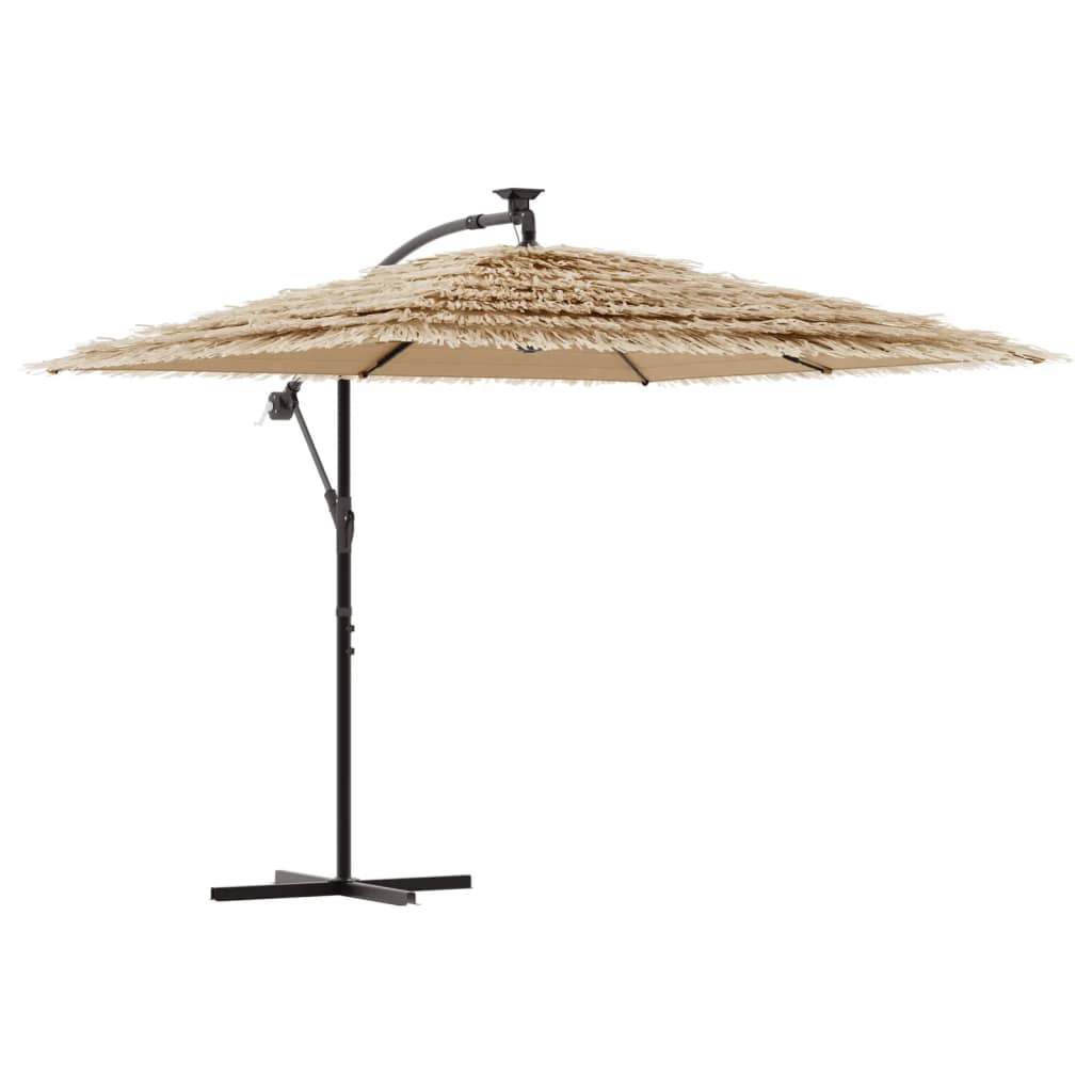 Vidaxl Parasol ze stalowym biegunem 290x290x238 cm brąz