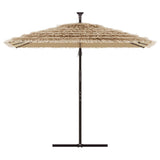 Parasol vidaxl avec poteau en acier 290x290x238 cm brun