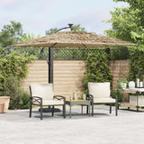 Parasol vidaxl avec poteau en acier 290x290x238 cm brun