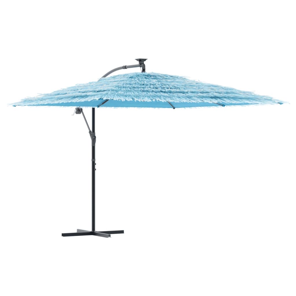 Parasol Vidaxl con poste de acero 290x290x238 cm azul