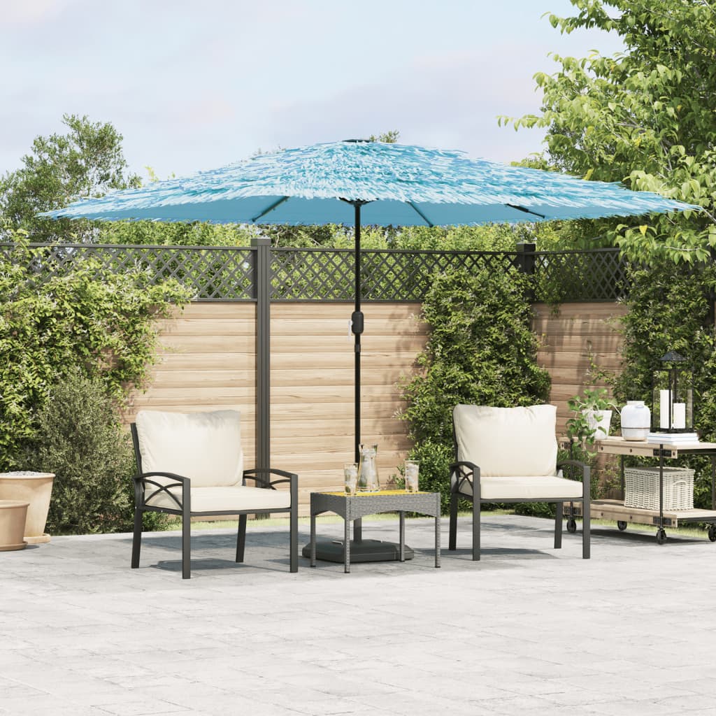 Parasol vidaxl avec poteau en acier 290x290x238 cm bleu