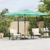 Vidaxl parasol avec poteau en acier 290x290x238 cm vert