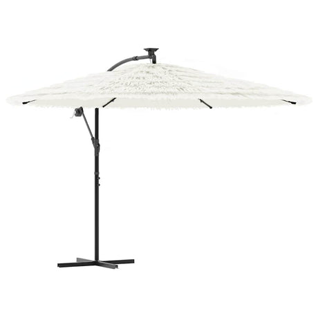 Vidaxl parasol met stalen paal 290x290x238 cm wit