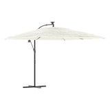 Vidaxl Parasol ze stalowym słupem 290x290x238 cm biały