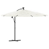 Vidaxl parasol met stalen paal 290x290x238 cm wit