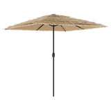 Parasol vidaxl avec poteau en acier 248x248x248 cm brun