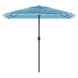 Vidaxl Parasol z jeklenim drogom 248x248x248 cm modra