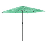 Vidaxl parasol avec poteau en acier 248x248x248 cm vert