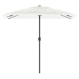 Vidaxl Parasol z jeklenim drogom 248x248x248 cm bela