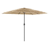 Vidaxl -parasol med stålstang 300x200x250 cm brun