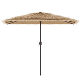 Vidaxl -parasol med stålstang 300x200x250 cm brun