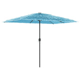 Vidaxl -parasol med stålstang 300x200x250 cm blå