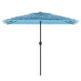 Vidaxl -parasol med stålstang 300x200x250 cm blå