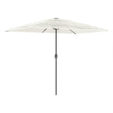 Vidaxl parasol met stalen paal 300x200x250 cm wit