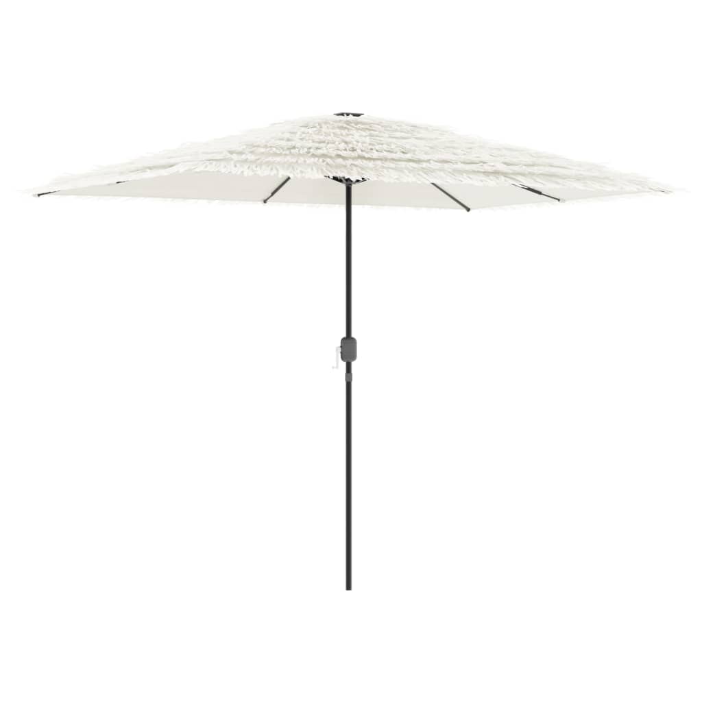 Vidaxl Parasol con polo in acciaio 300x200x250 cm bianco