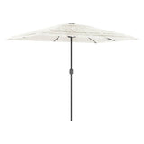 Vidaxl Parasol with steel pole 300x200x250 cm white