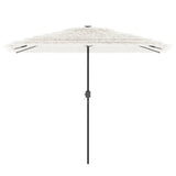 Vidaxl Parasol med stålstång 300x200x250 cm vit