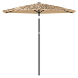 Vidaxl Parasol med stålstång 223x223x213 cm brun