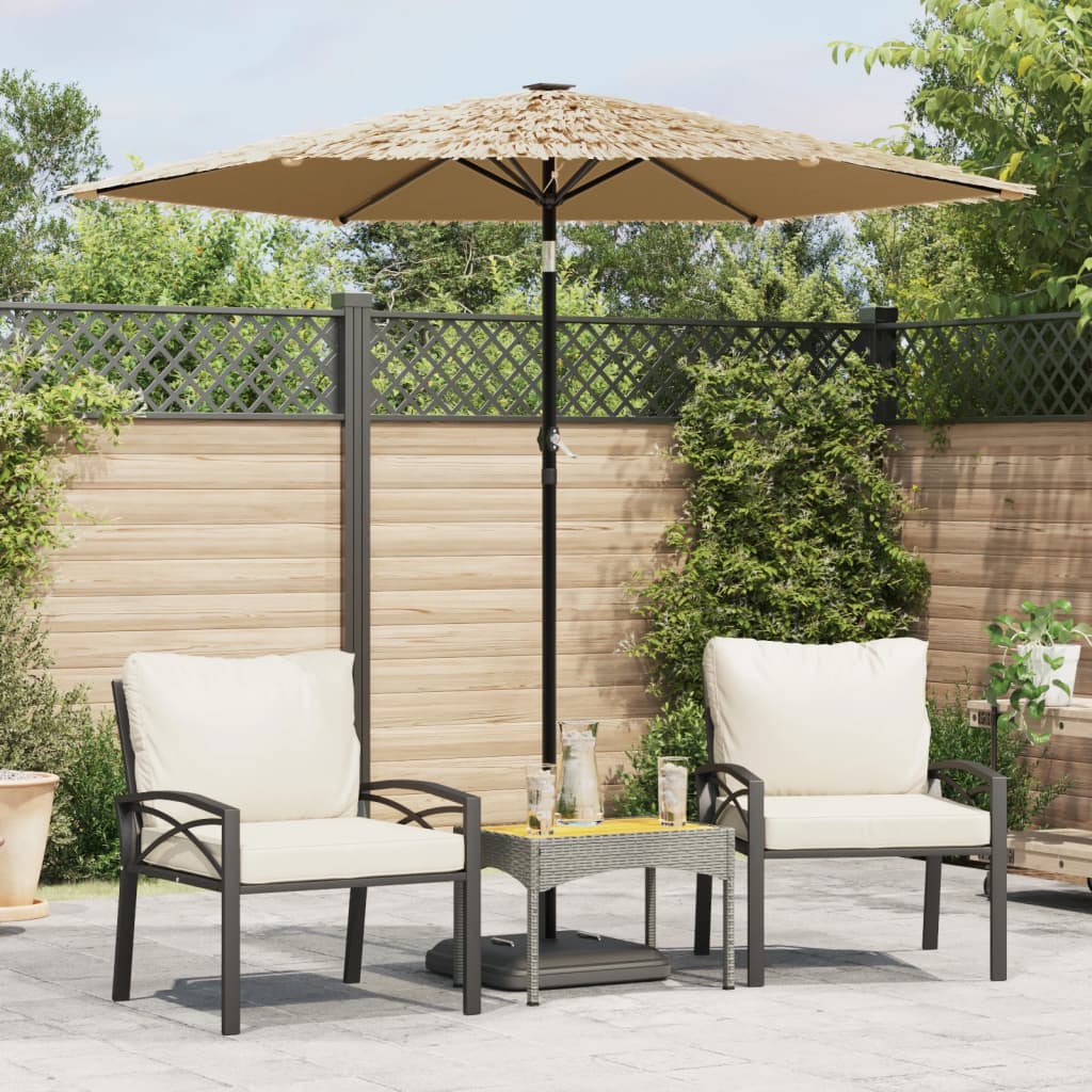 Parasol vidaxl avec poteau en acier 223x223x213 cm brun