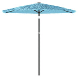 Vidaxl Parasol ze stalowym biegunem 223x223x213 cm niebieski