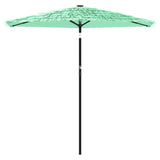 Vidaxl Parasol con polo in acciaio 223x223x213 cm verde