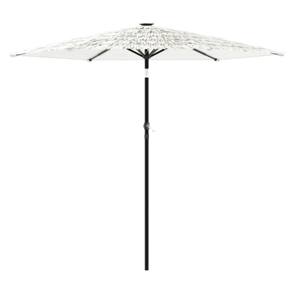 Vidaxl parasol s ocelovým pólem 223x223x213 cm bílá