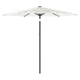 Vidaxl Parasol con polo in acciaio 223x223x213 cm bianco