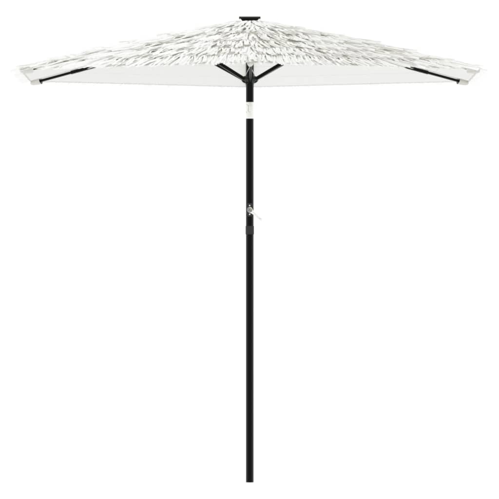 Vidaxl Parasol z jeklenim drogom 223x223x213 cm bela