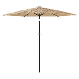 Vidaxl Parasol med stålstang 268x268x226 cm brun