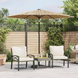 Vidaxl Parasol with steel pole 268x268x226 cm brown