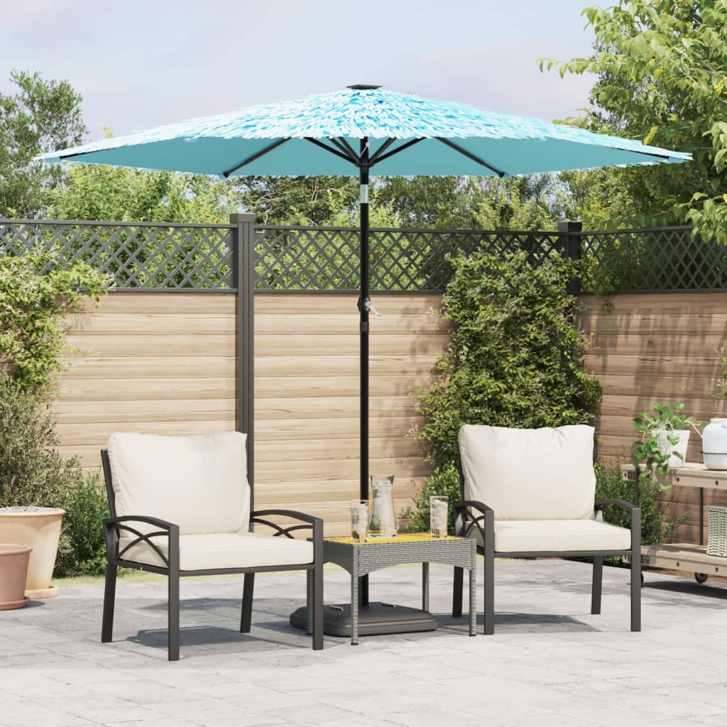 Vidaxl parasol met stalen paal 268x268x226 cm blauw