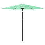 Vidaxl Parasol med stålstång 268x268x226 cm grön