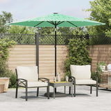 Vidaxl Parasol con polo in acciaio 268x268x226 cm verde