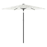 Parasol vidaxl avec poteau en acier 268x268x226 cm blanc