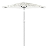 Vidaxl Parasol ze stalowym słupem 268x268x226 cm biały