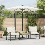 Vidaxl Parasol con polo in acciaio 268x268x226 cm bianco