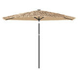 Vidaxl Parasol med stålstang 288x288x225 cm brun