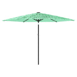 Vidaxl Parasol med stålstang 288x288x225 cm grøn