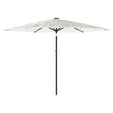 Parasol Vidaxl con poste de acero 288x288x225 cm blanco