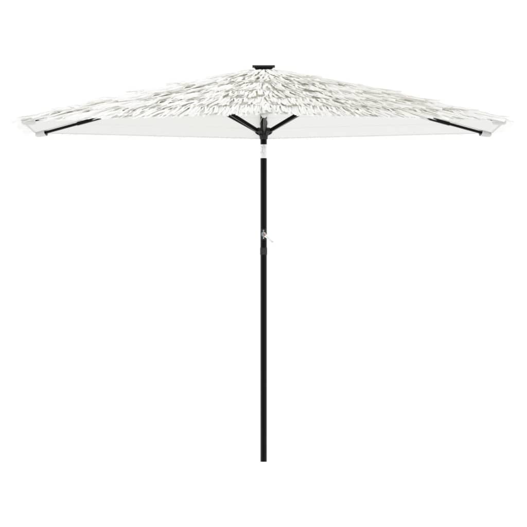 Vidaxl Parasol con polo in acciaio 288x288x225 cm bianco