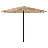 Vidaxl parasol s ocelovým pólem 324x324x247 cm hnědá