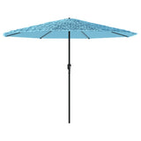 Vidaxl parasol met stalen paal 324x324x247 cm blauw