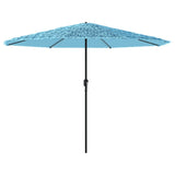 Vidaxl Parasol con polo in acciaio 324x324x247 cm blu