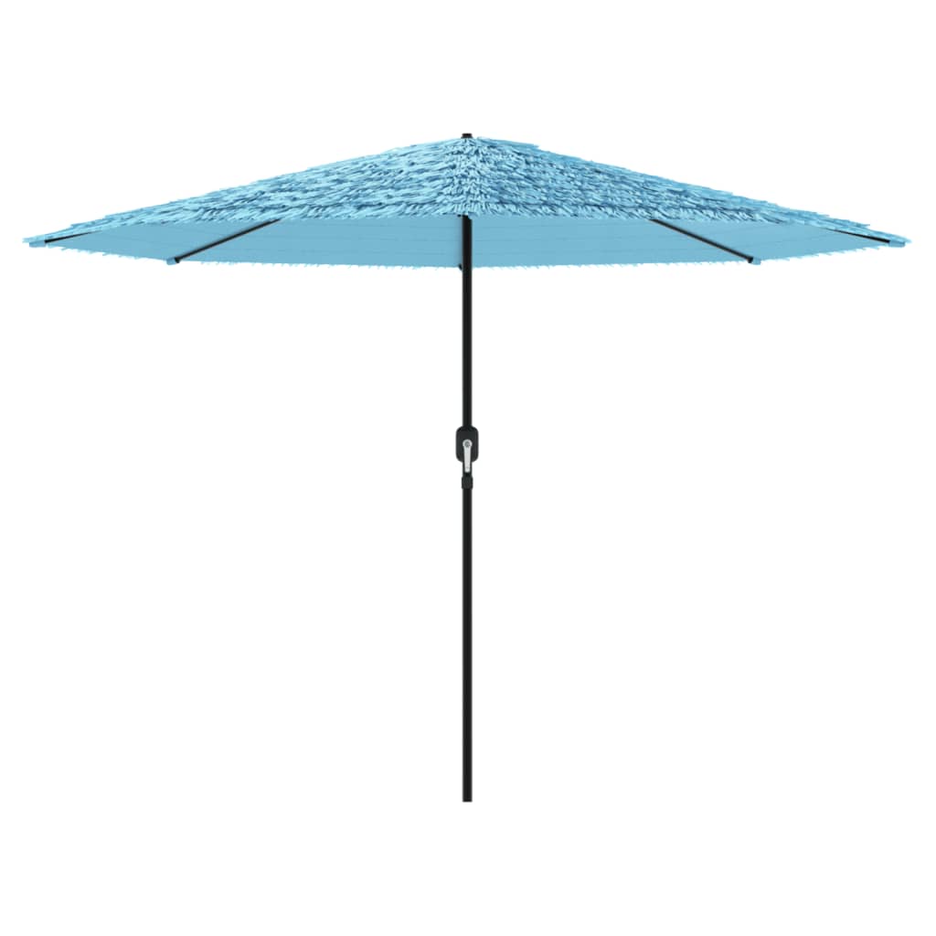 Vidaxl Parasol con polo in acciaio 324x324x247 cm blu