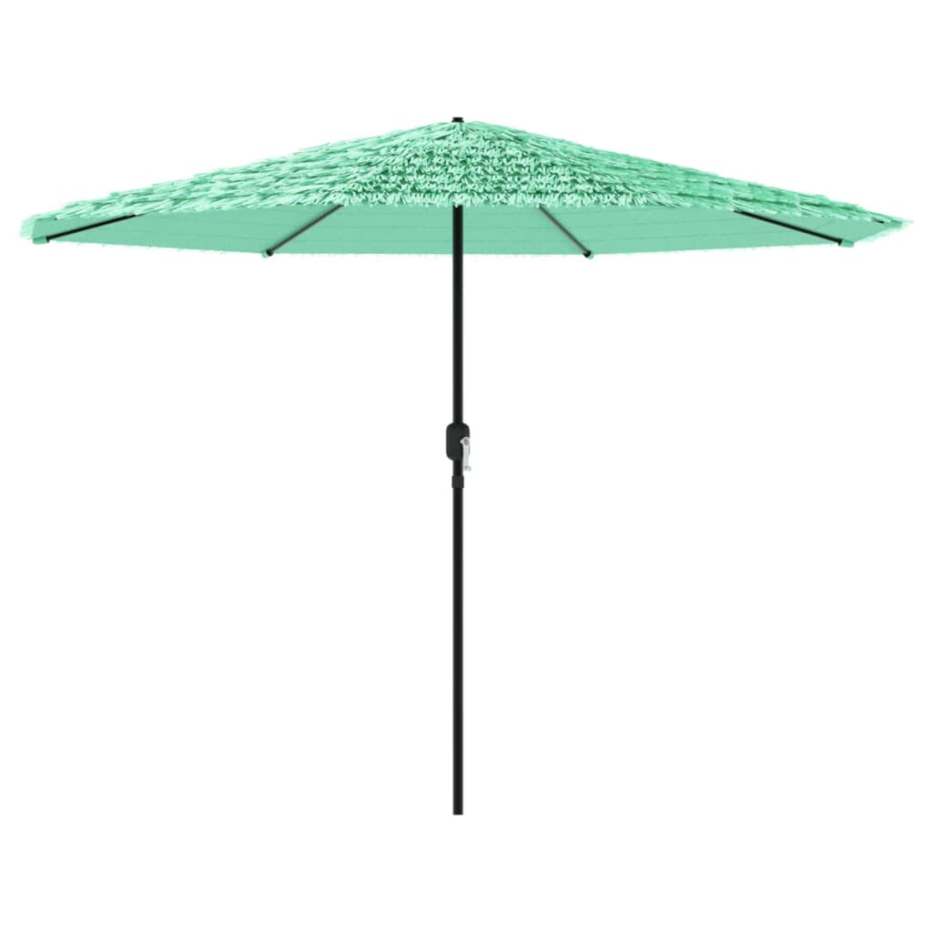 Vidaxl Parasol con polo in acciaio 324x324x247 cm verde